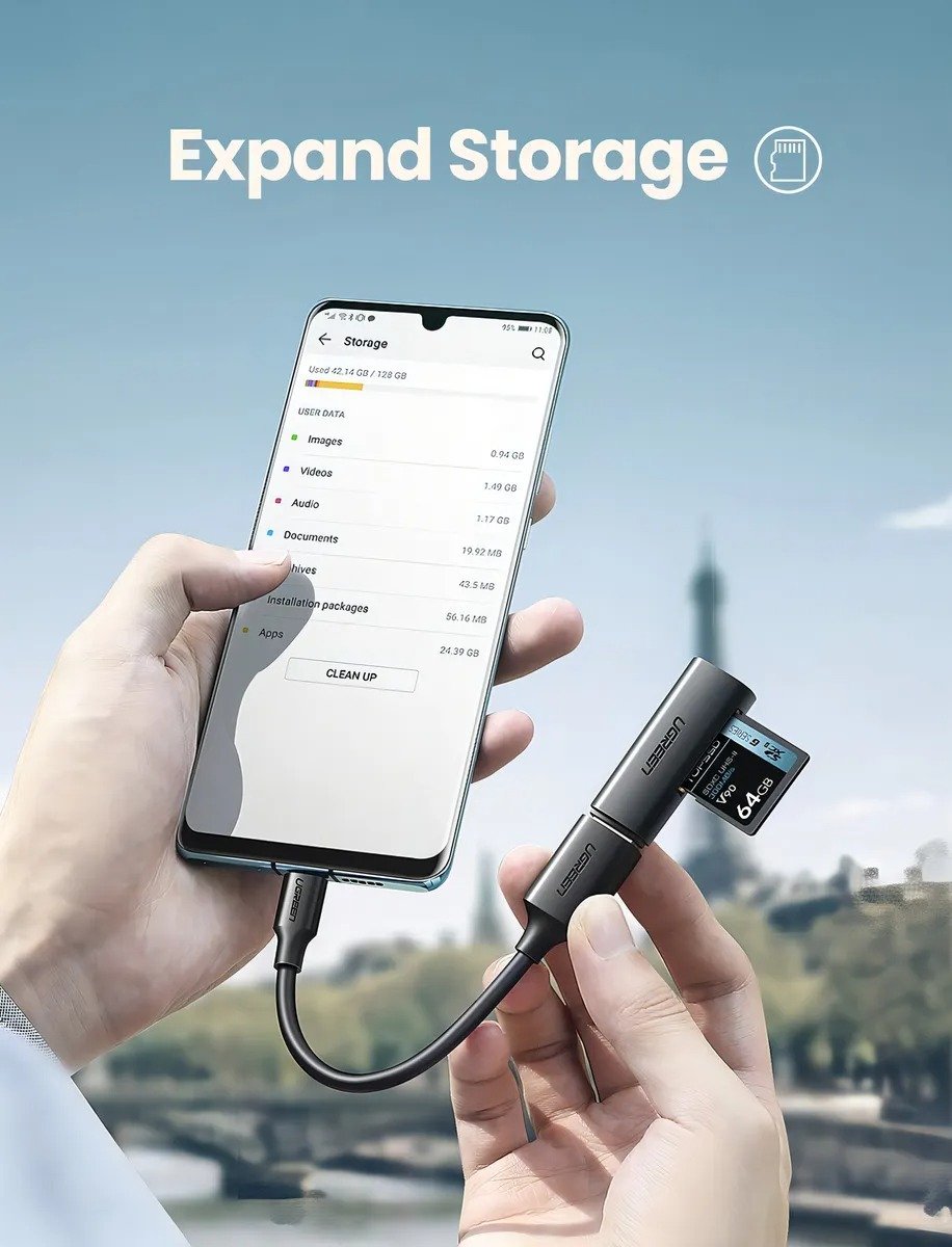 Cabo Adaptador Otg Ugreen Us154 30701 Usb-c P/ Usb 3.0 5gbps
