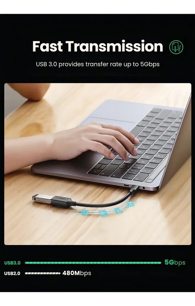 Cabo Adaptador Otg Ugreen Us154 30701 Usb-c P/ Usb 3.0 5gbps
