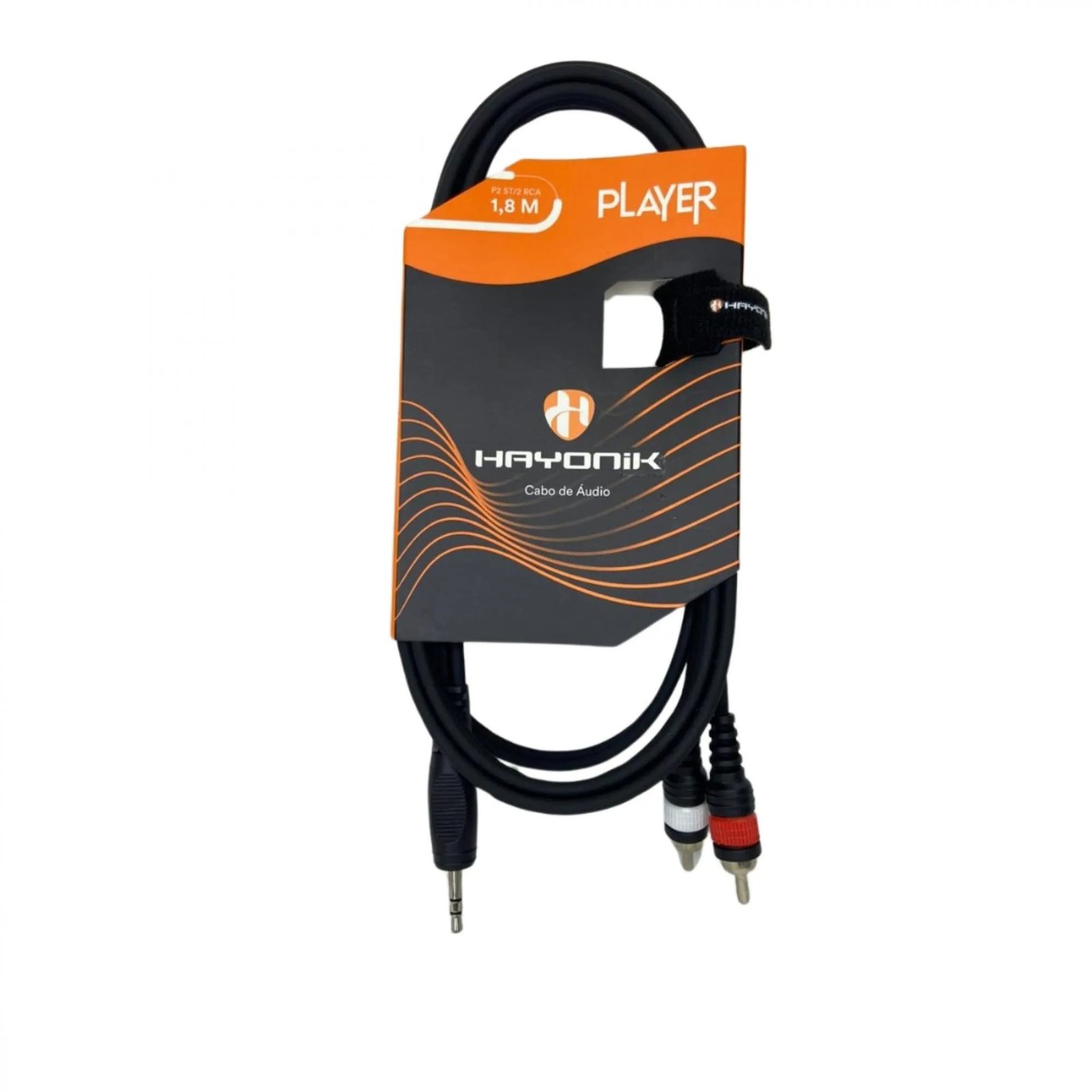 Cabo De Áudio P2 X Rca Player 1.8 Metros Preto Hayonik