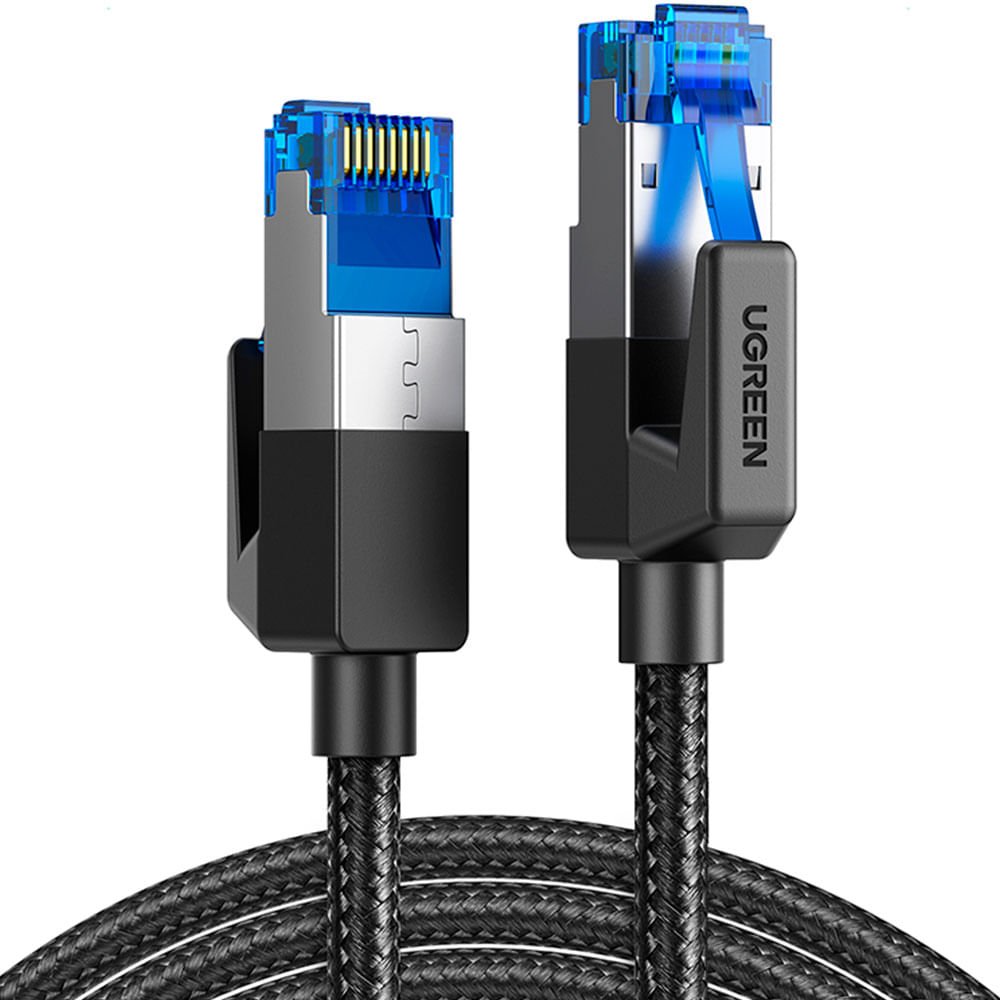 Cabo De Rede Ethernet Ugreen Cat8, F/ftp, Trançado - Nw153 3 metros