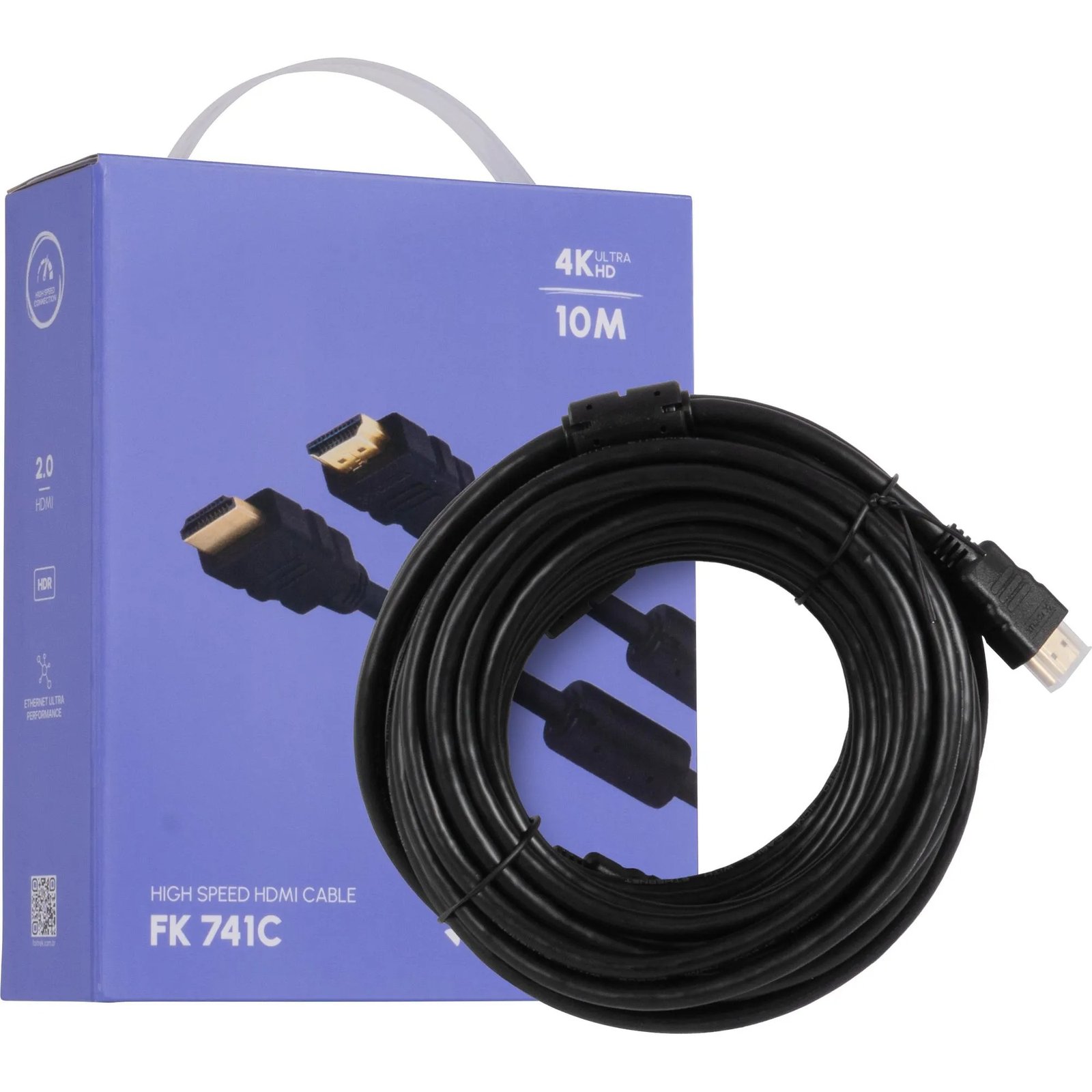 Cabo Hdmi Fortrek Hd2010 10 Metros 4k Filtro Fk 741c
