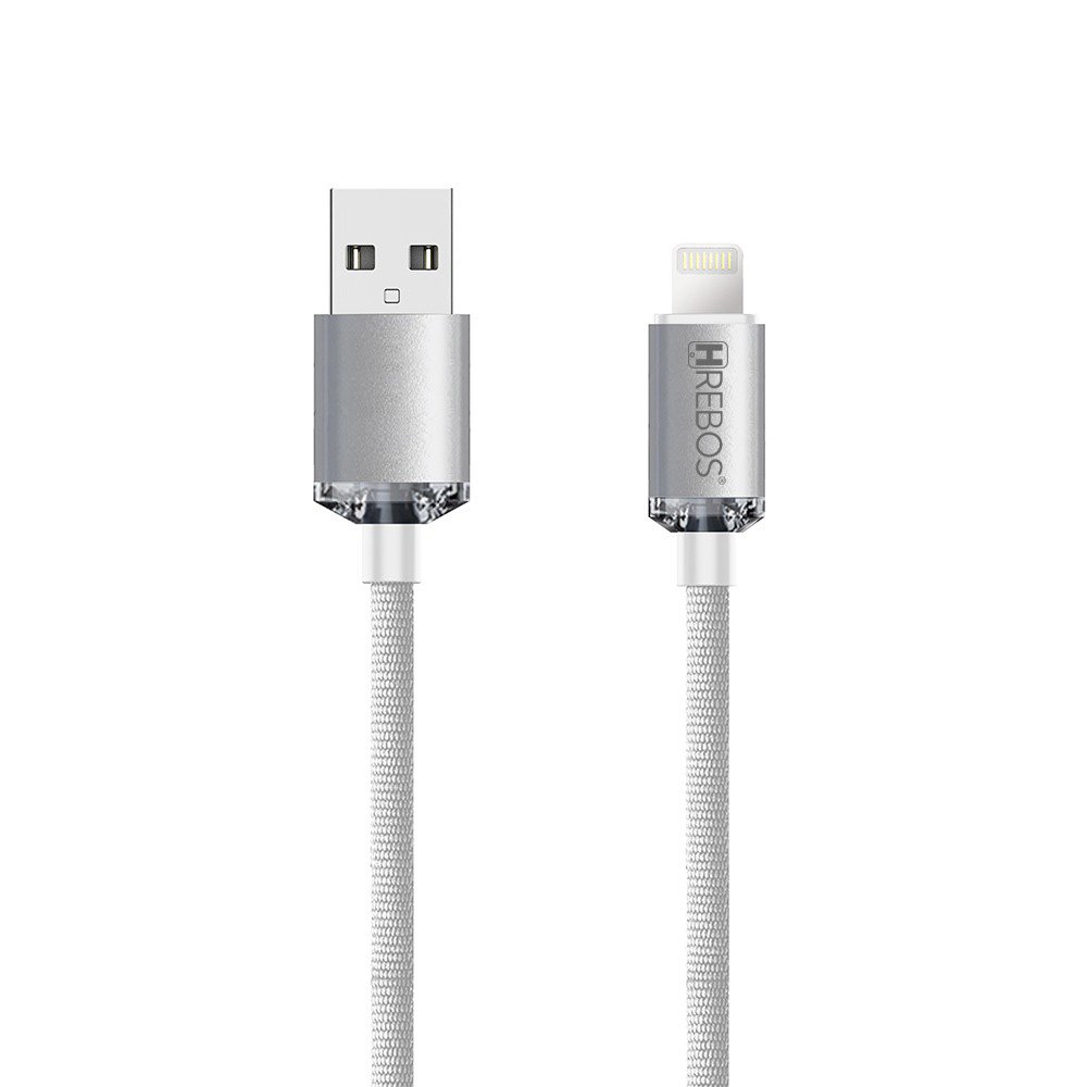 Cabo Hrebos Luxury Acrylic Usb-a Lightning Cb-209i 27w Branco