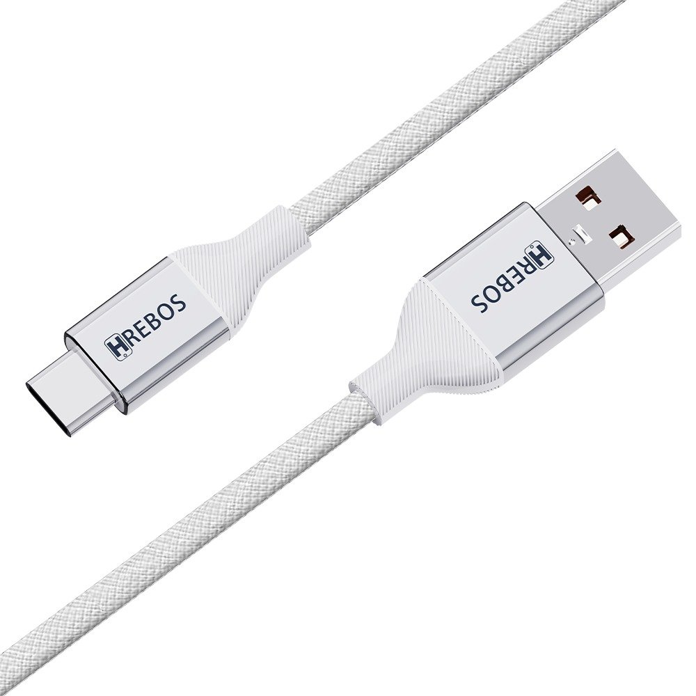 Cabo Hrebos Usb-a Usb-c 100w Turbo Soft Braid Cb-506c Branco