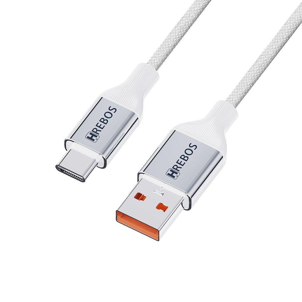 Cabo Hrebos Usb-a Usb-c 100w Turbo Soft Braid Cb-506c Branco