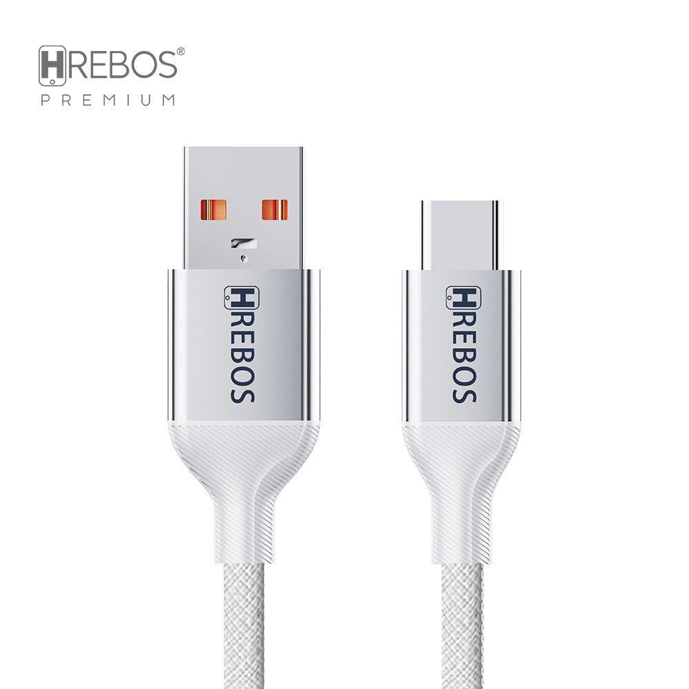 Cabo Hrebos Usb-a Usb-c 100w Turbo Soft Braid Cb-506c Branco