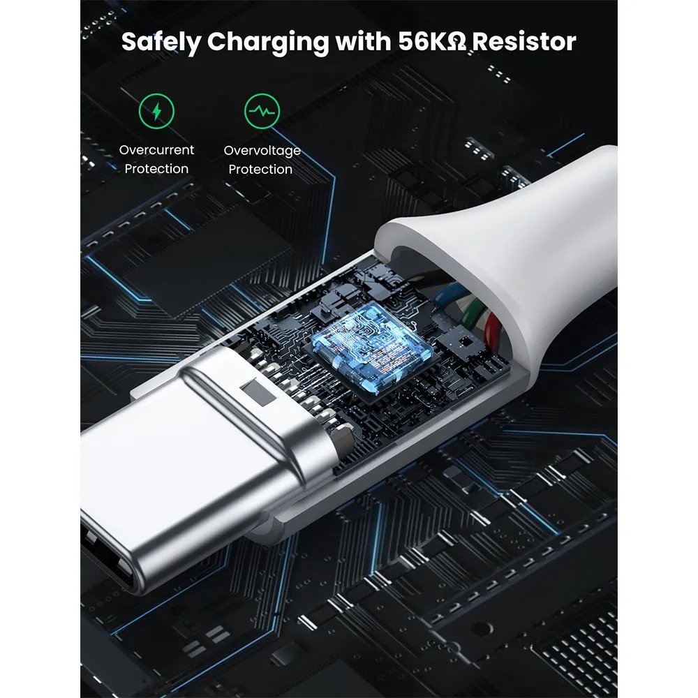 Cabo Smartphone Ugreen Usb-a/usb-c 3a Us288 2m Prata