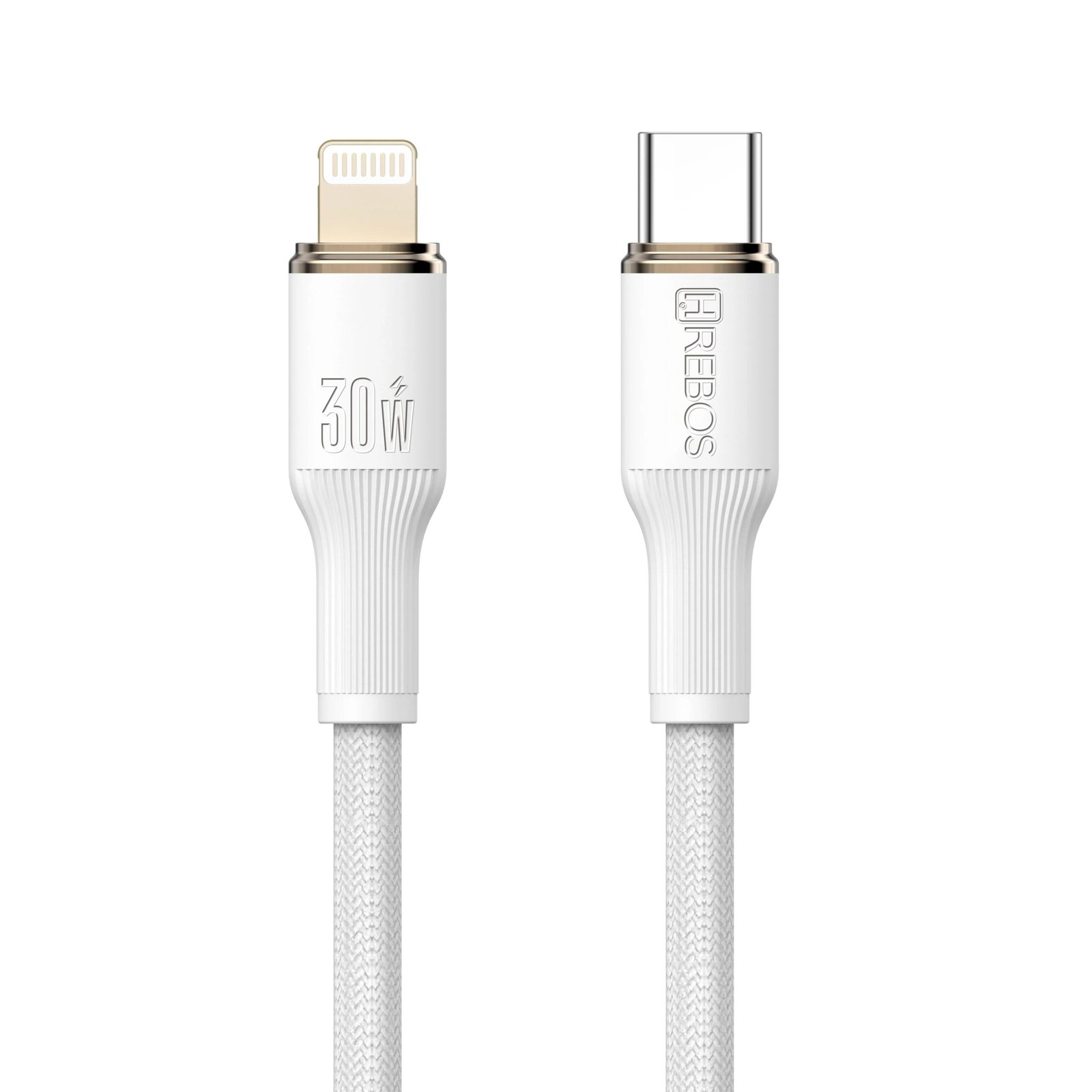 Cabo Turbo Hrebos Cb-374i Soft White 30w Usb-c P/ Lightning