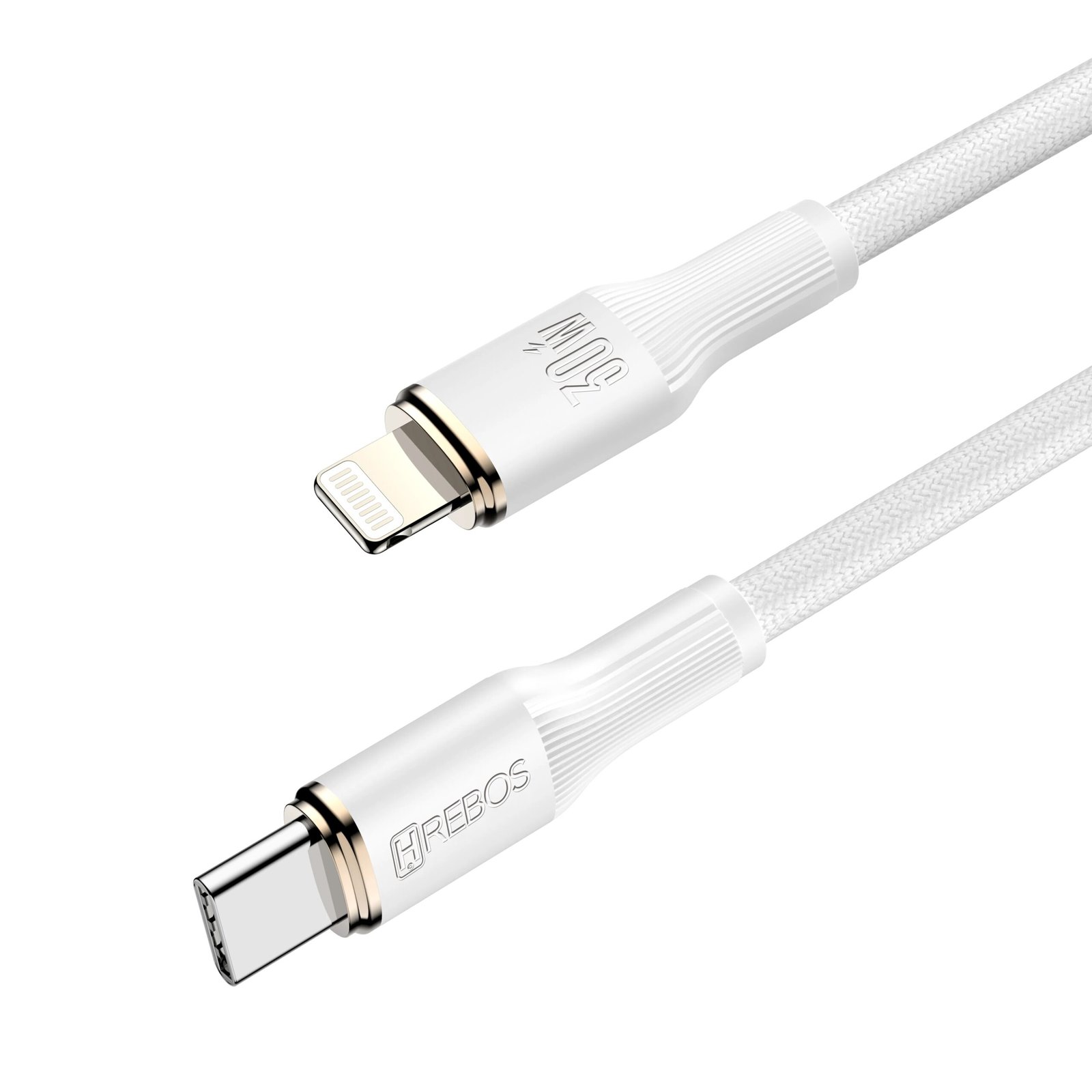 Cabo Turbo Hrebos Cb-374i Soft White 30w Usb-c P/ Lightning