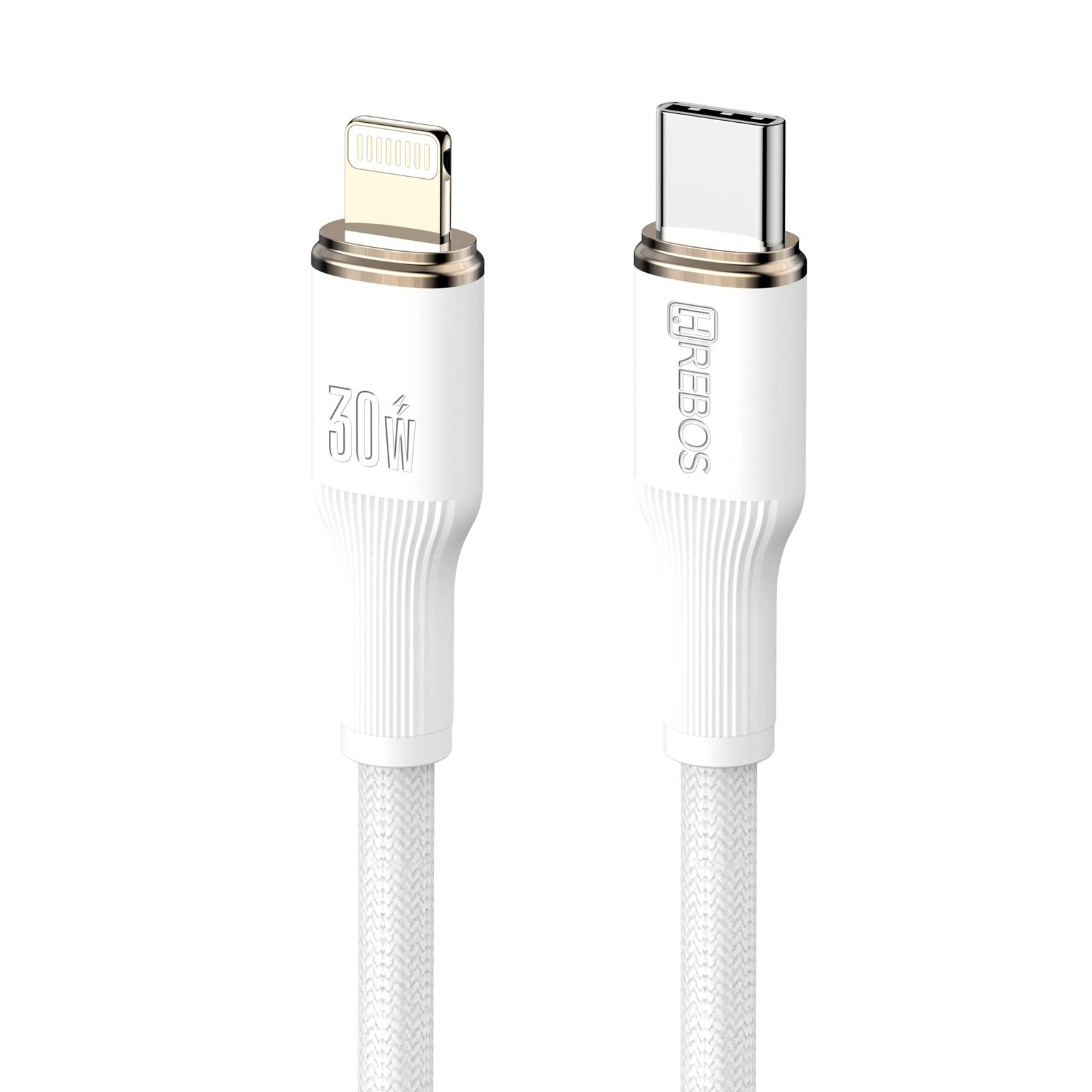 Cabo Turbo Hrebos Cb-374i Soft White 30w Usb-c P/ Lightning