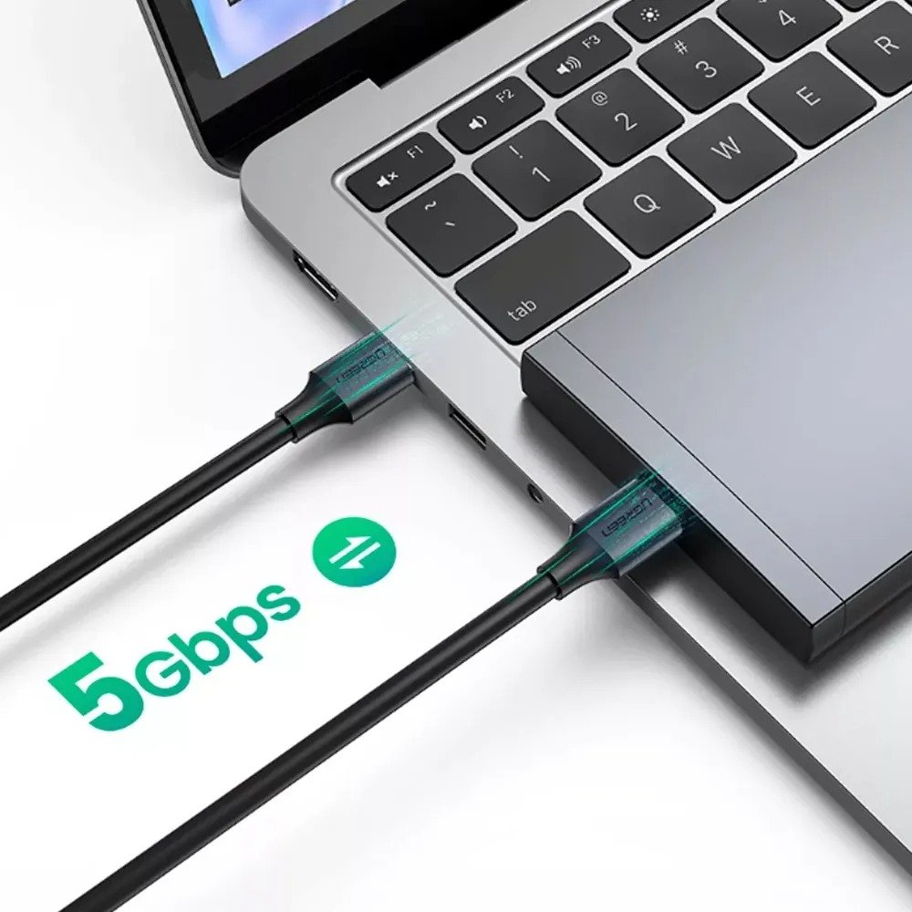 Cabo Usb 3.0 Macho Ugreen 50cm 5gbps Us128 10369 Preto