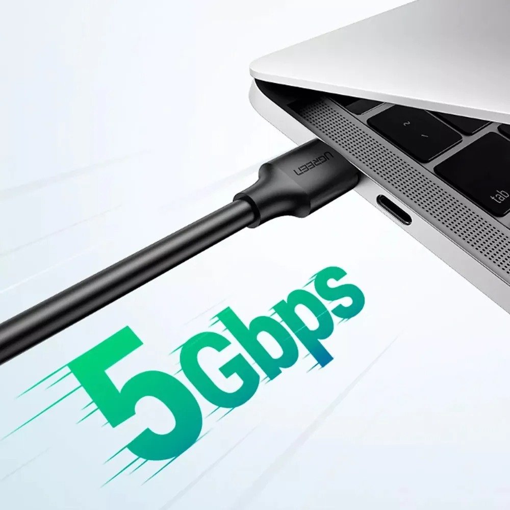 Cabo Usb 3.0 Macho Ugreen 50cm 5gbps Us128 10369 Preto