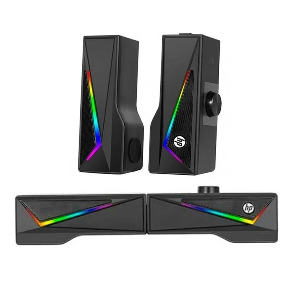 Caixa De Som Soundbar Hp Dhe-6005 Rgb Conexão Usb Led Rgb