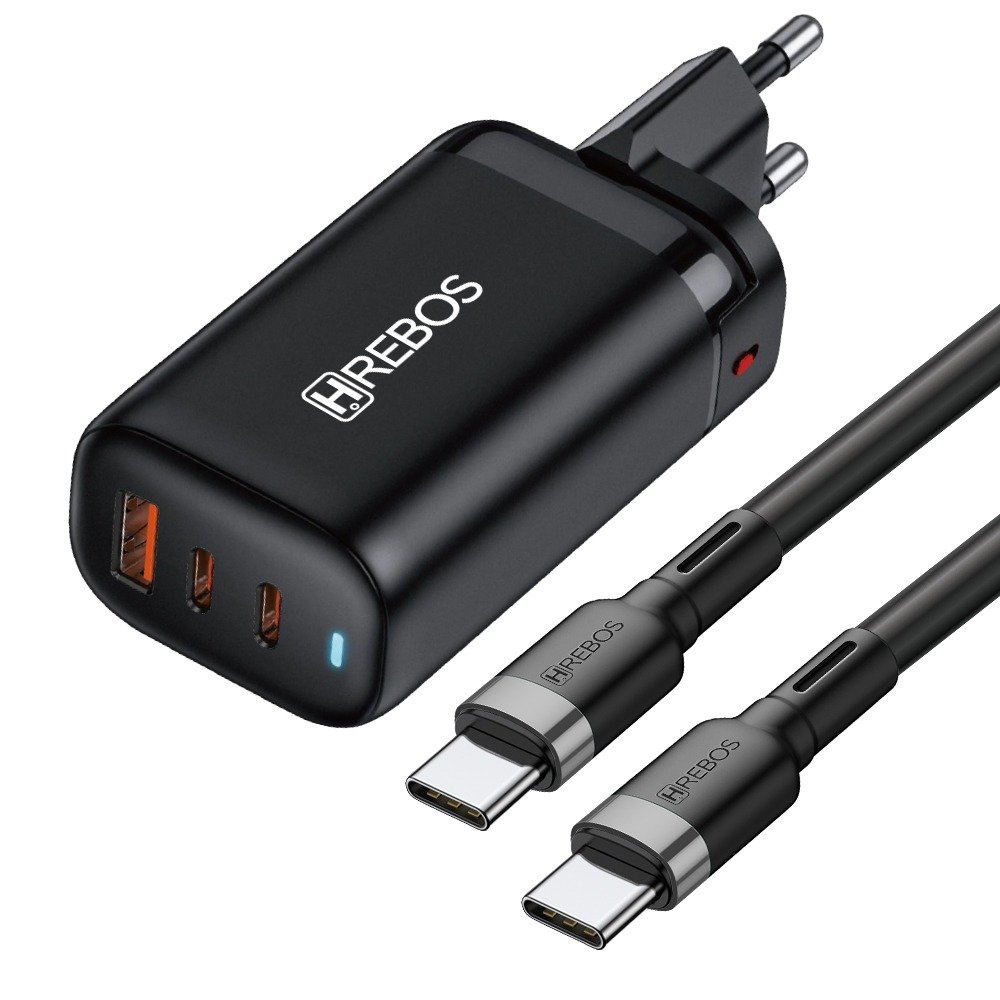 Carregador Hrebos Crg-202cc Chargewave 65w + Cabo Usb-c