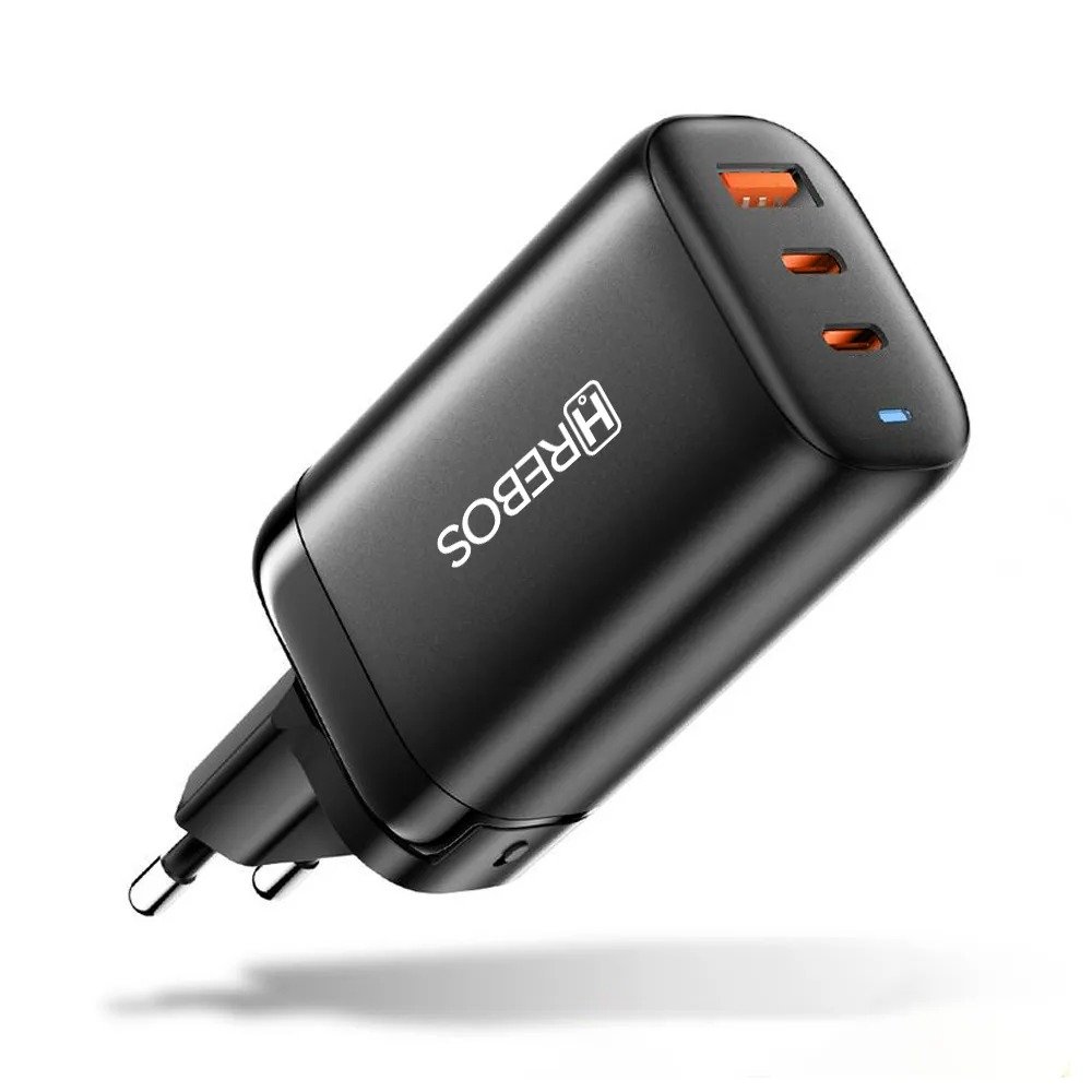 Carregador Hrebos Crg-202ci Chargewave 65w + Cabo Lightning