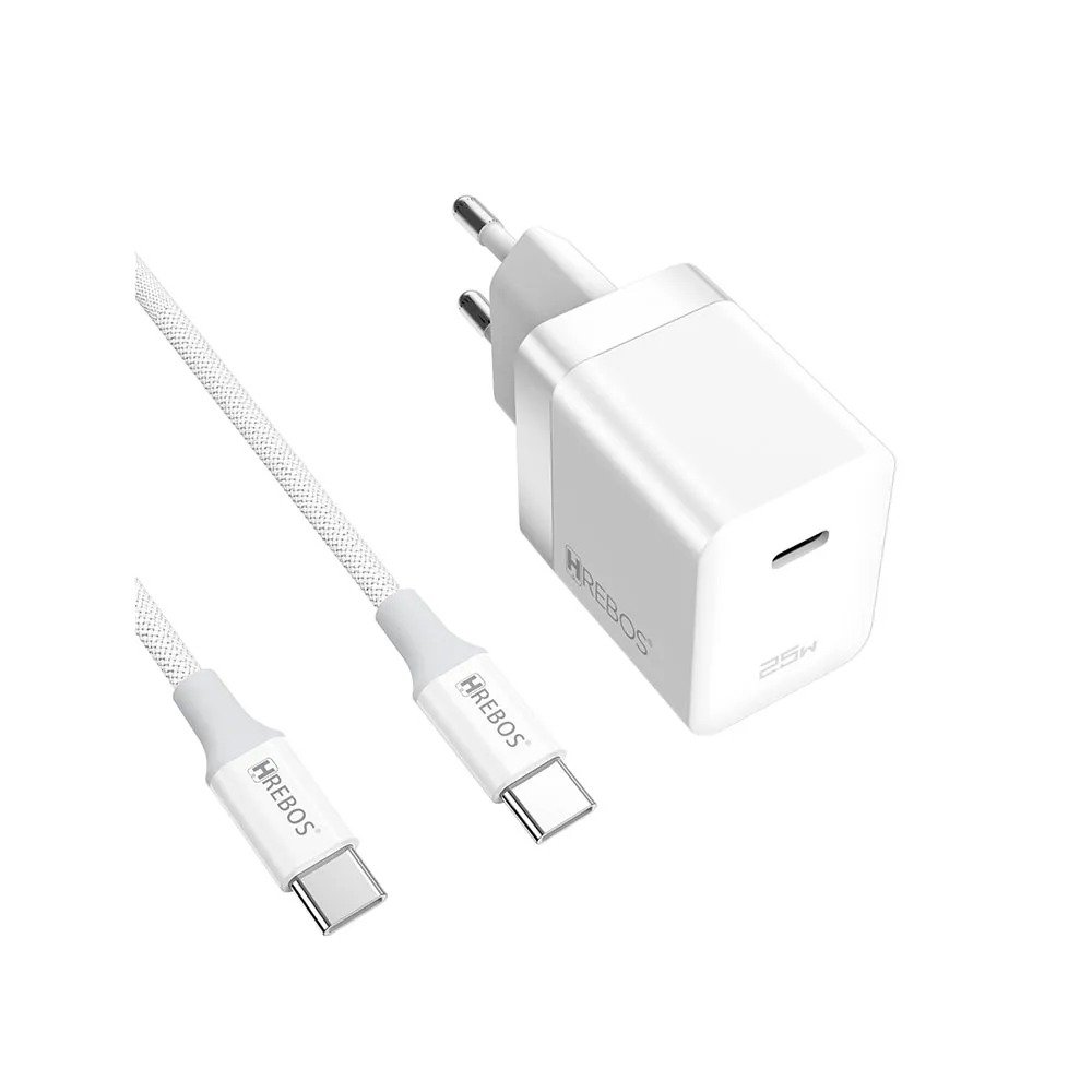 Carregador Hrebos Crg-500c Usb-c Turbo 25w Preto
