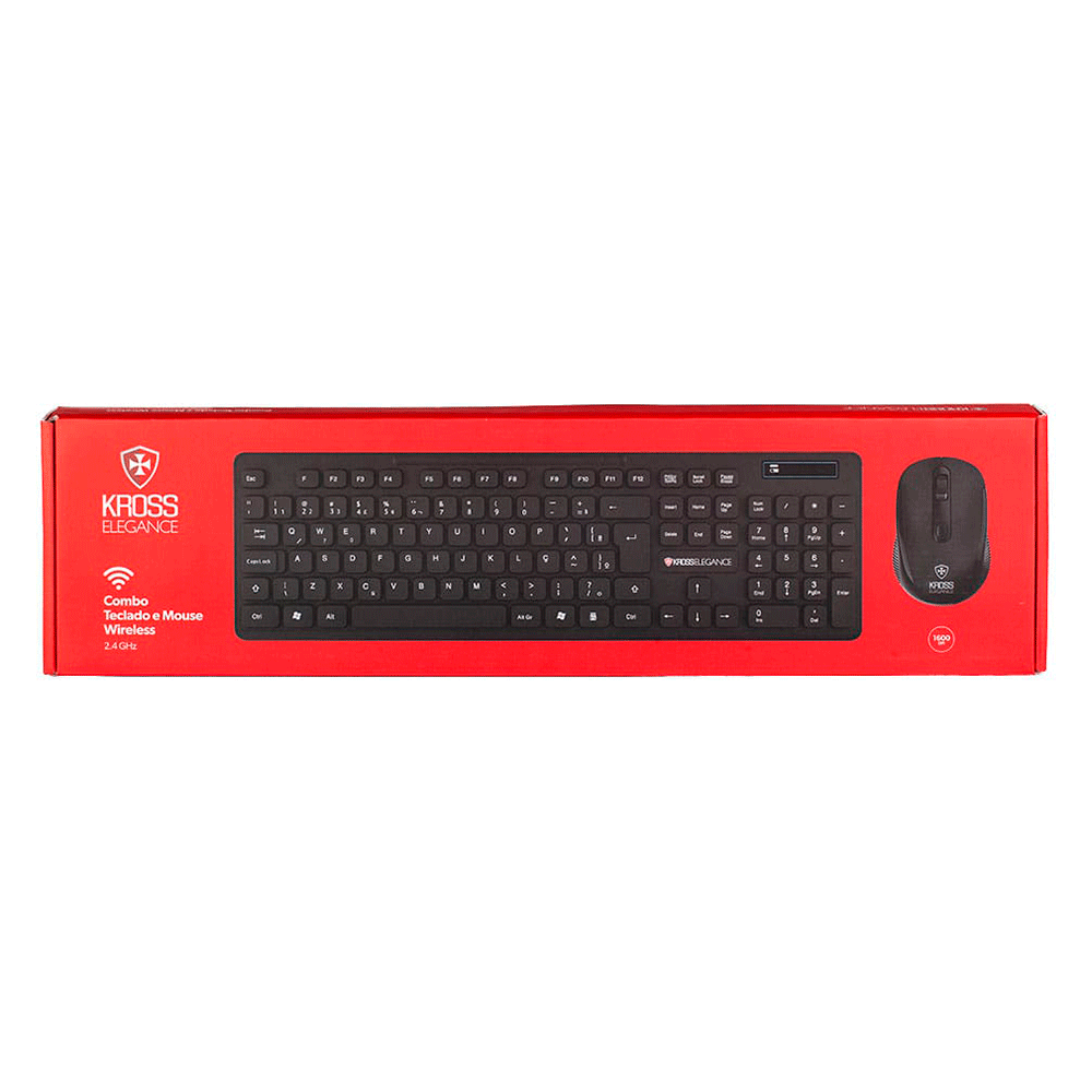 Combo Teclado E Mouse sem Fio Wirel Ke-km558 Kross Elegance