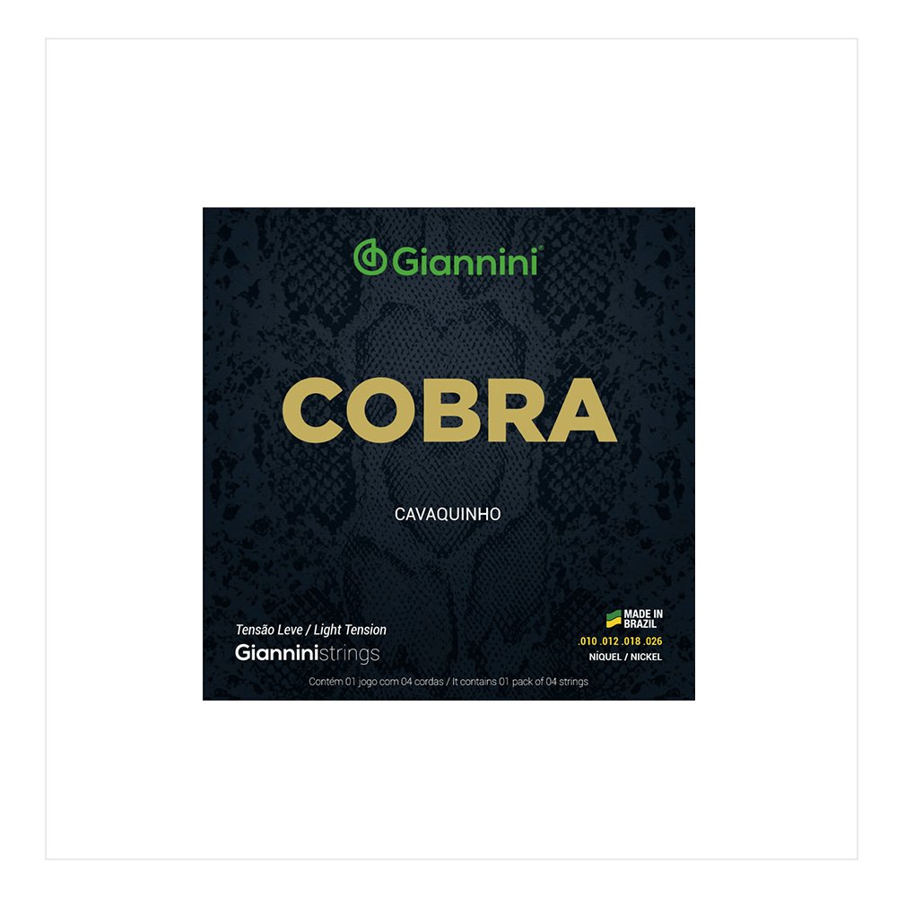 Cordas Giannini Cavaquinho Cobra Níquel Tensão Leve Gescl