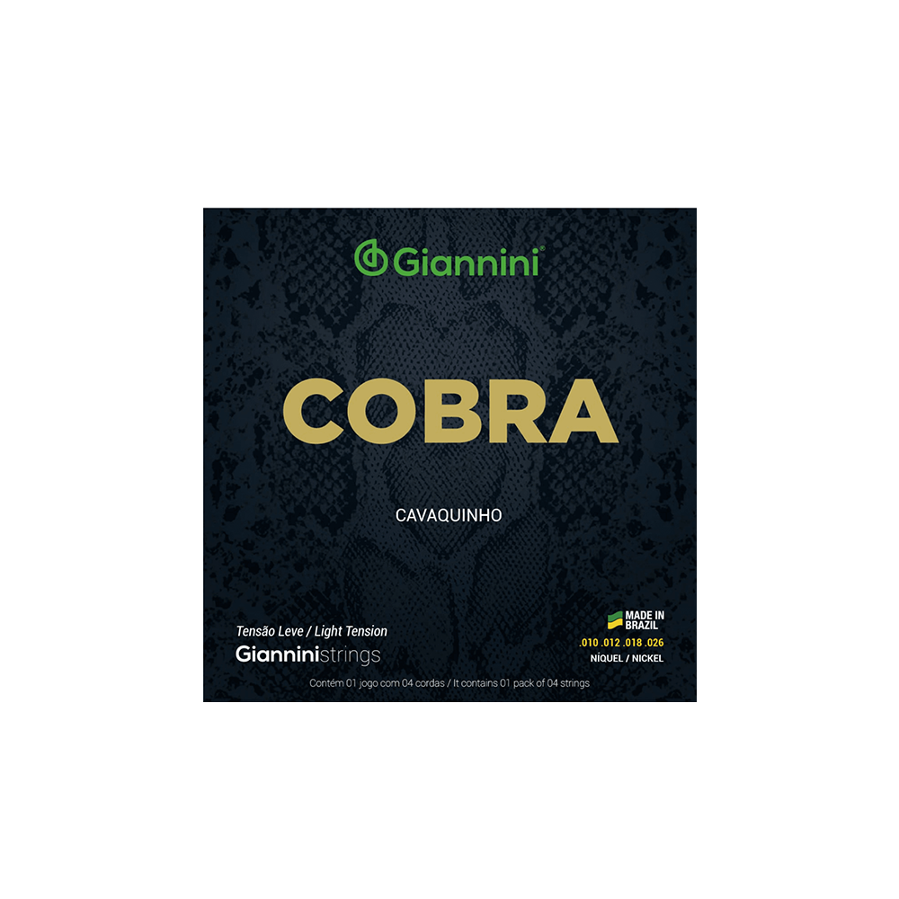 Cordas Giannini Cavaquinho Cobra Níquel Tensão Leve Gescl