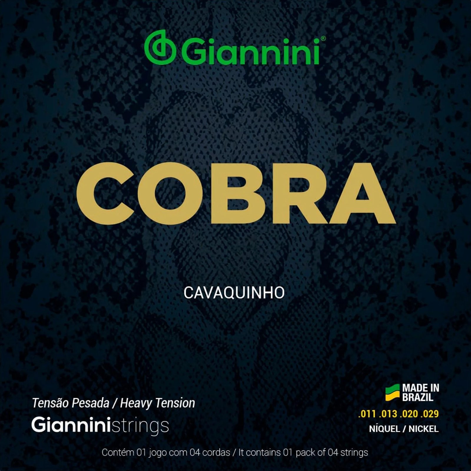 Encordoamento Cavaquinho Giannini Cobra Gescp Níckel Pesada
