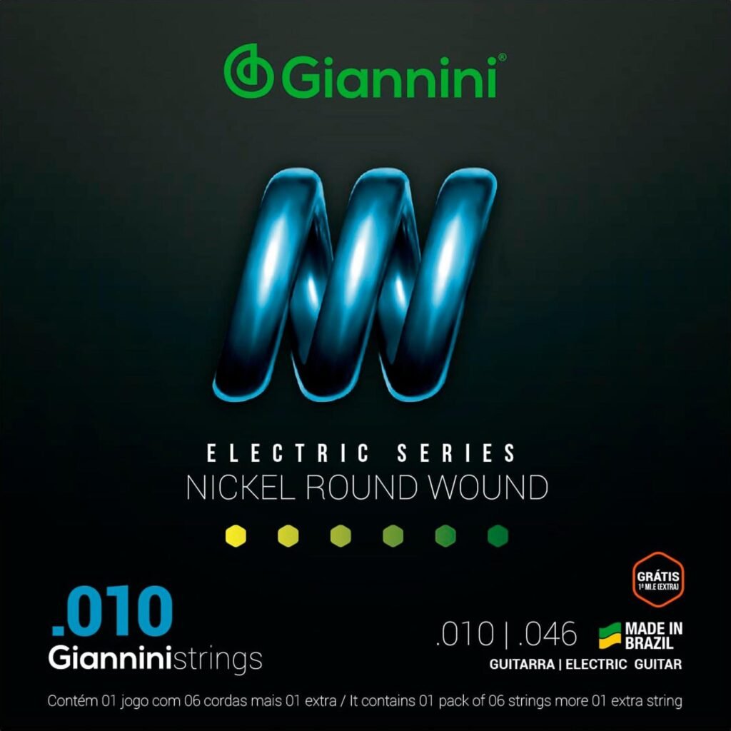Encordoamento Corda Guitarra Giannini Nickel Round Wound 010
