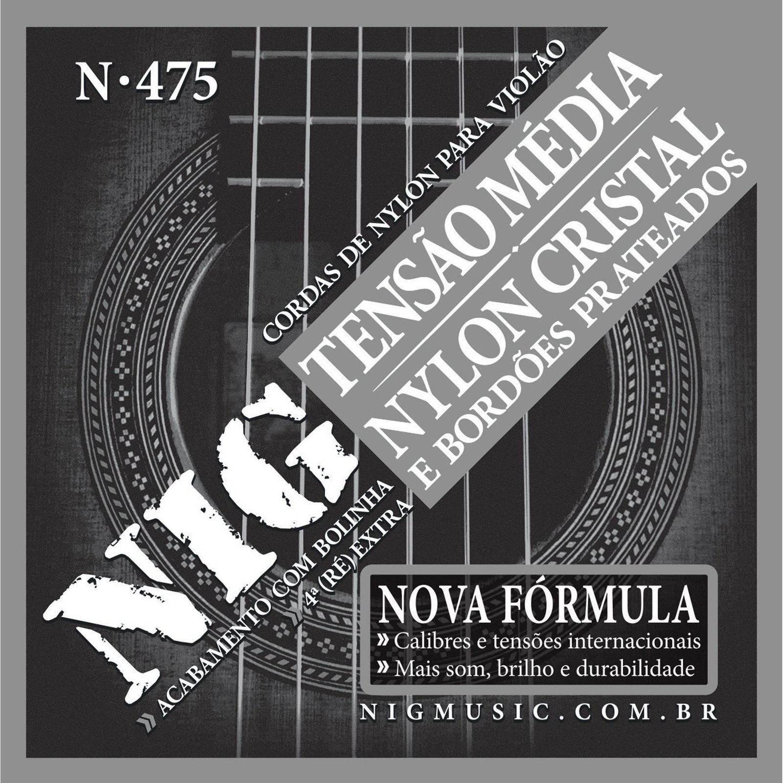 Encordoamento Violão Nylon .028 Nig N475 Tensão Média