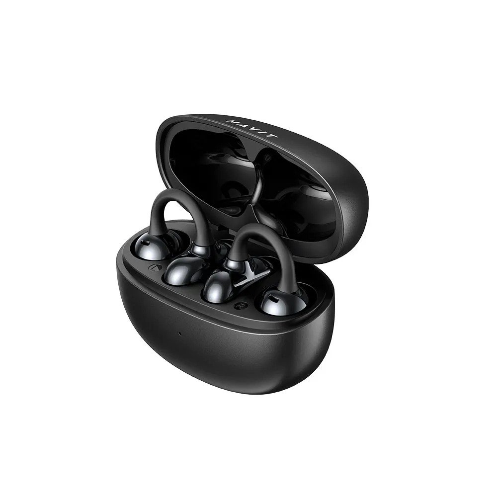 Fone Bluetooth Havit Ows928 Earclip Esportivo Som Aberto Preto