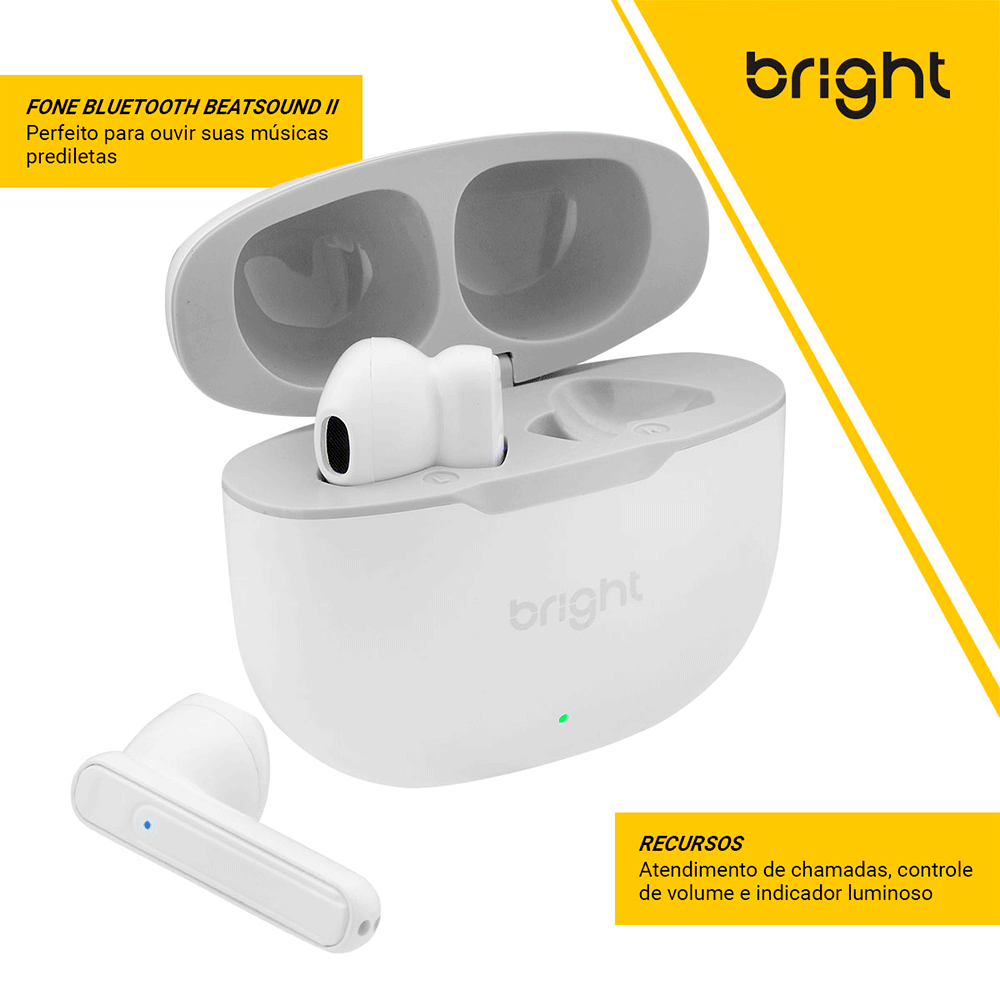 Fone De Ouvido Bluetooth Beatsound Ii Branco - Bright