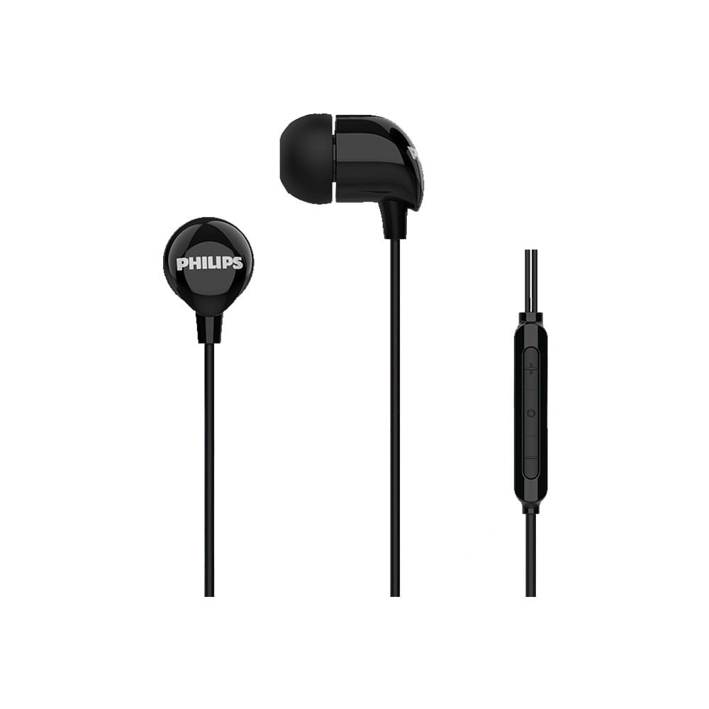 Fone De Ouvido Tipo C Com Fio Philips Tae2146bk/00 Preto