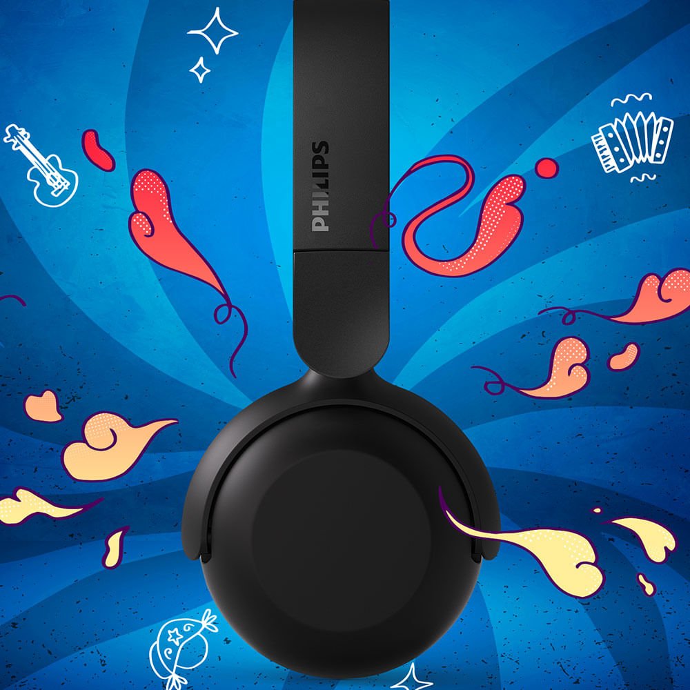 Headphone Philips Wireless Bluetooth, Até 25h, Tah2209bk/55