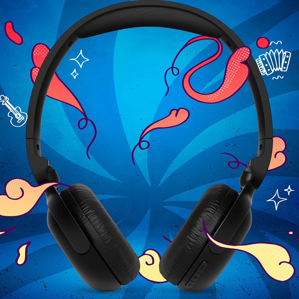 Headphone Philips Wireless Bluetooth, Até 25h, Tah2209bk/55