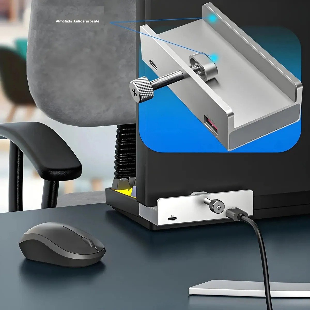 Hub Usb Powermount Hrebos If-314 5 Em 1 Sd Micro Sd Usb-c Cinza