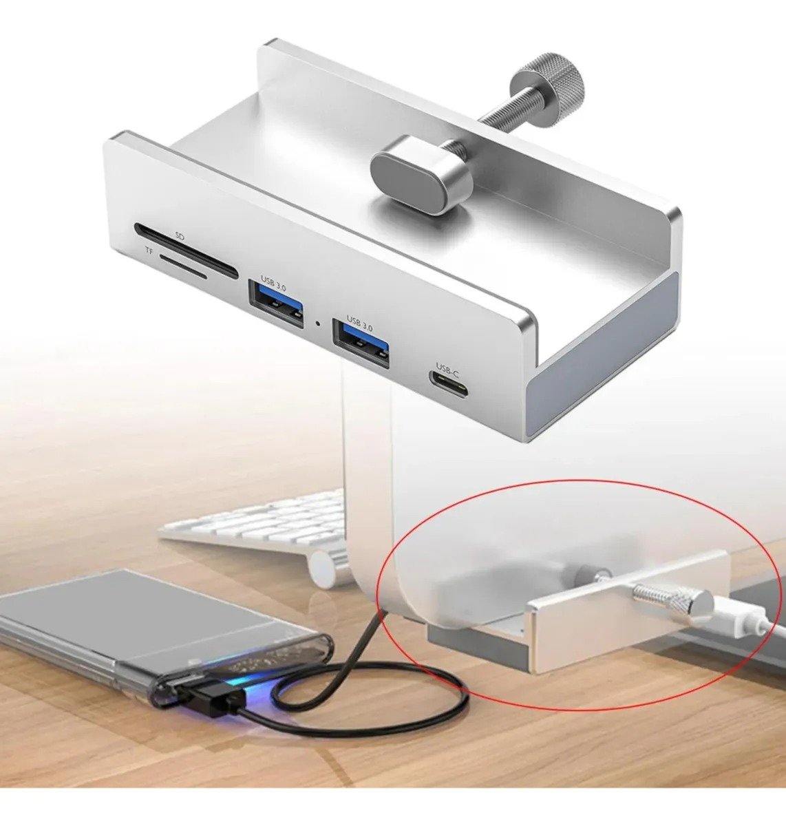 Hub Usb Powermount Hrebos If-314 5 Em 1 Sd Micro Sd Usb-c Cinza