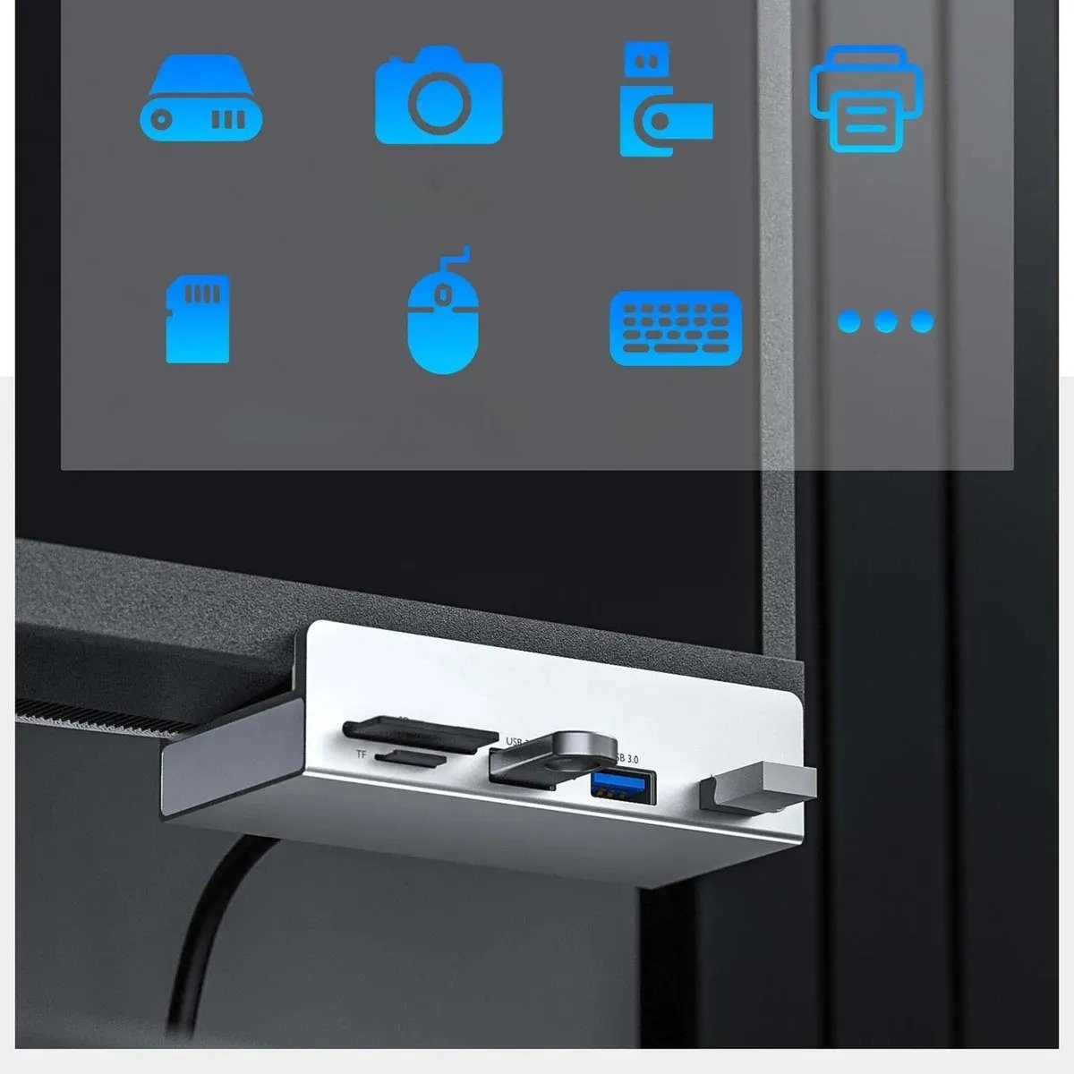 Hub Usb Powermount Hrebos If-314 5 Em 1 Sd Micro Sd Usb-c Cinza