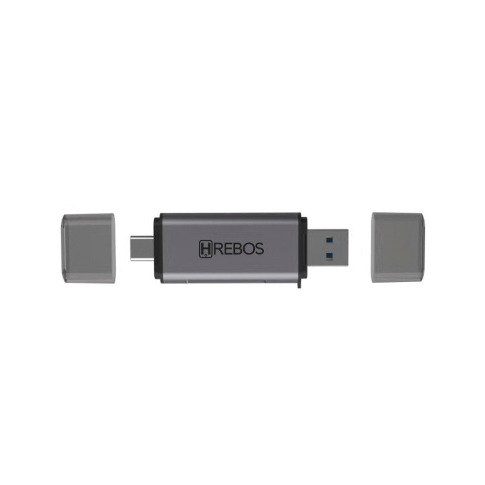 Leitor De Cartão Sd E Micro Sd Hrebos If-230 Usb 2.0 Cinza