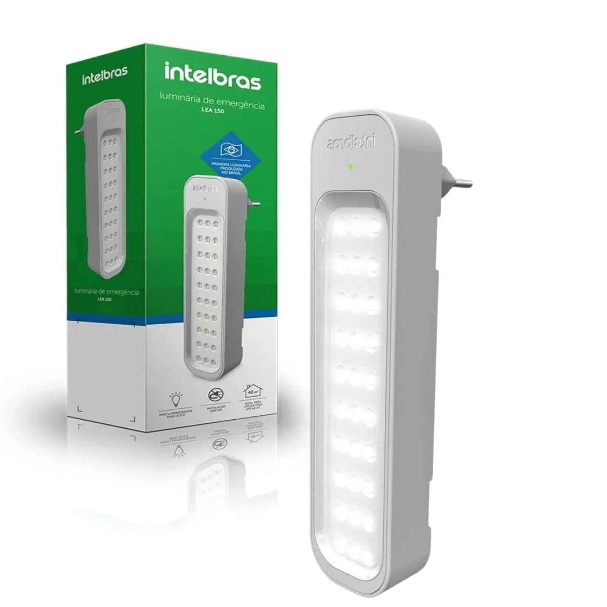 Luminária De Emergência 30leds Lea 150 Lúmens 1w Bivolt 40m²