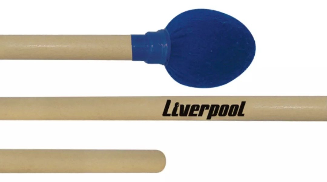 Maçaneta Para Zabumba Cabo Madeira Bola Oval Liverpool Za 52