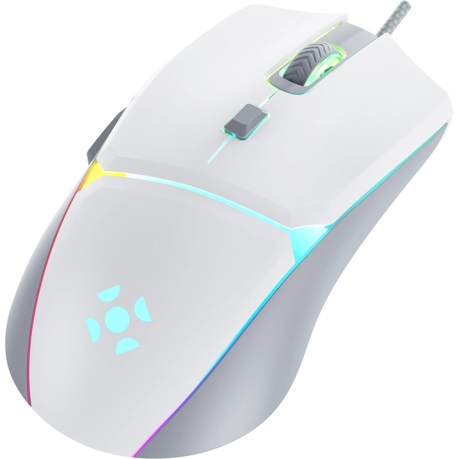 Mouse Gamer Fortrek Crusader Branco 12800 Dpi Usb