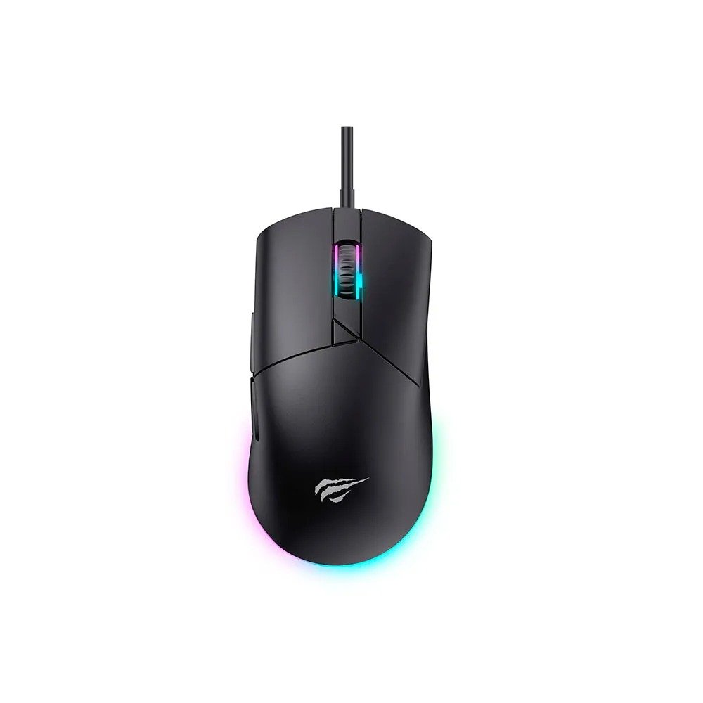 Mouse Gamer Havit Ms1038 8000 Dpi 7 Botões Rgb Preto