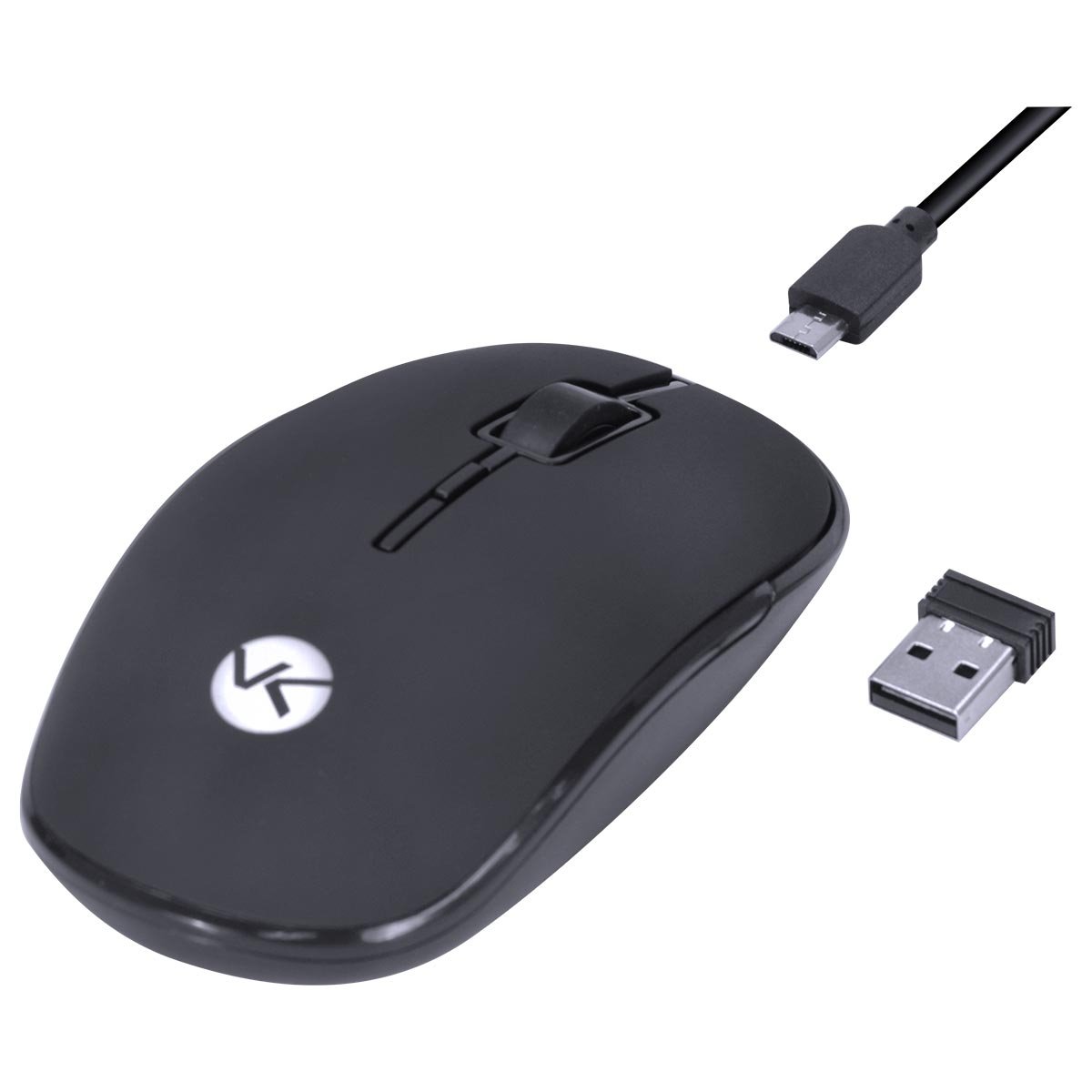 Mouse Recarregável Vinik Power One Pm100 Preto