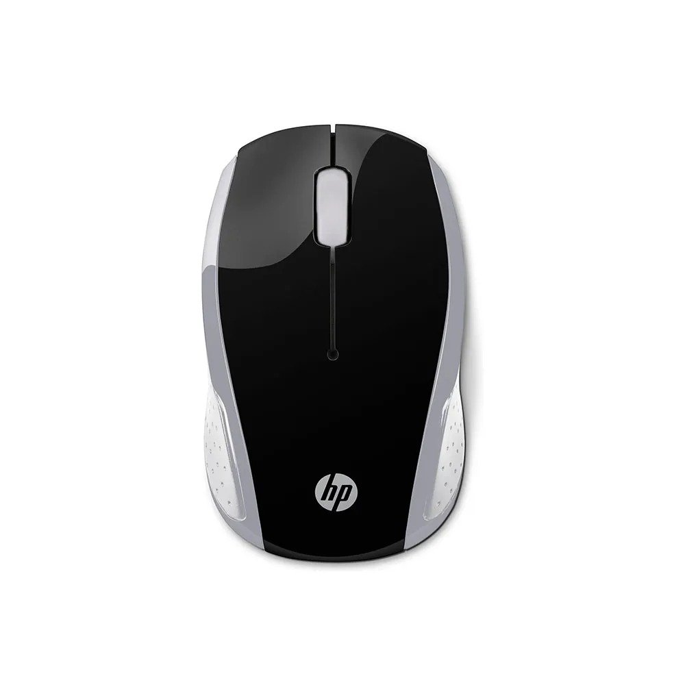 Mouse Sem Fio Hp 200 2.4ghz 1000 Dpi Ambidestro Cinza Prateado