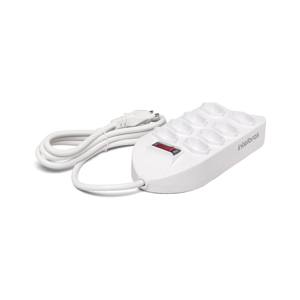 Protetor Intelbras Epe 1008+ 8 Tomadas Cabo 1,5m Branco
