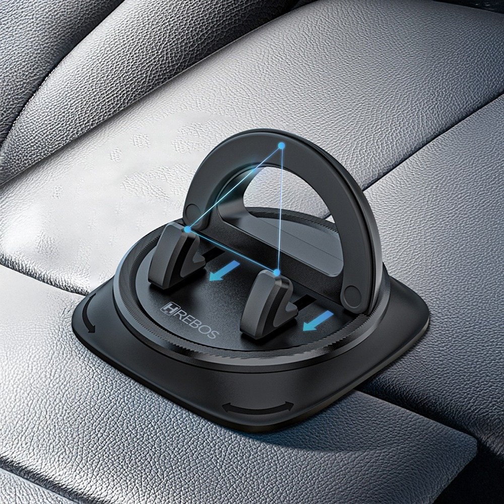 Suporte Celular Veicular Hrebos Su-234 Sticky Adesivo Preto