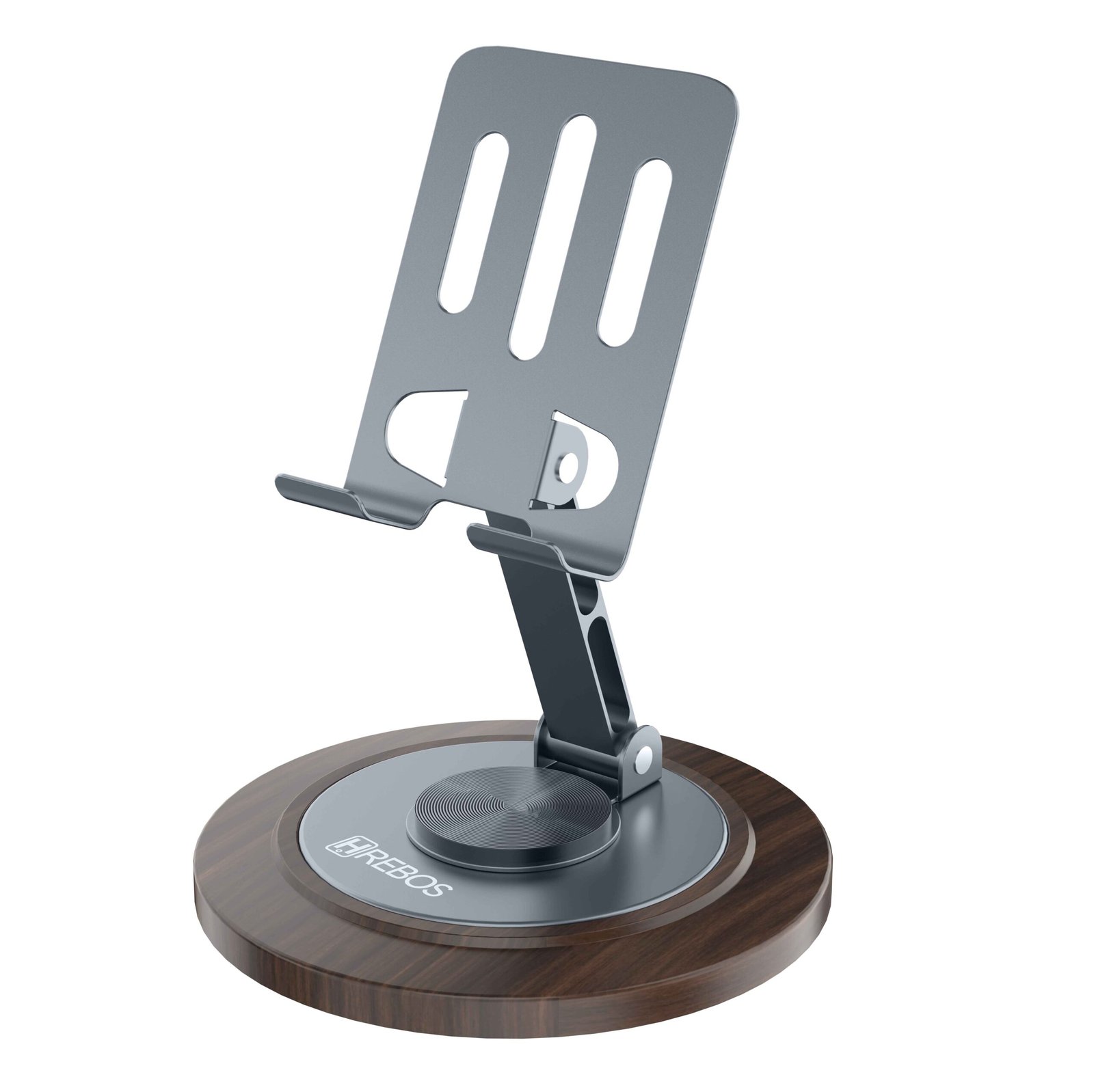 Suporte De Mesa Hrebos Su-259 Mobile Ébano Madeira E Metal