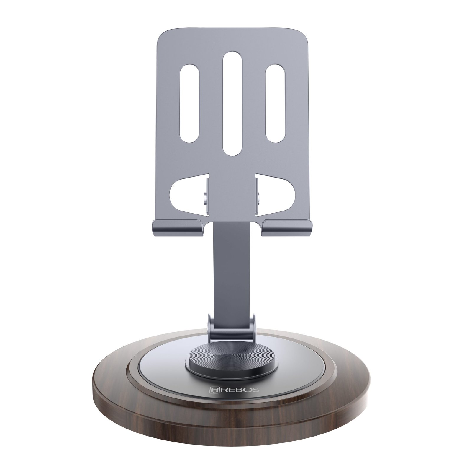 Suporte De Mesa Hrebos Su-259 Mobile Ébano Madeira E Metal