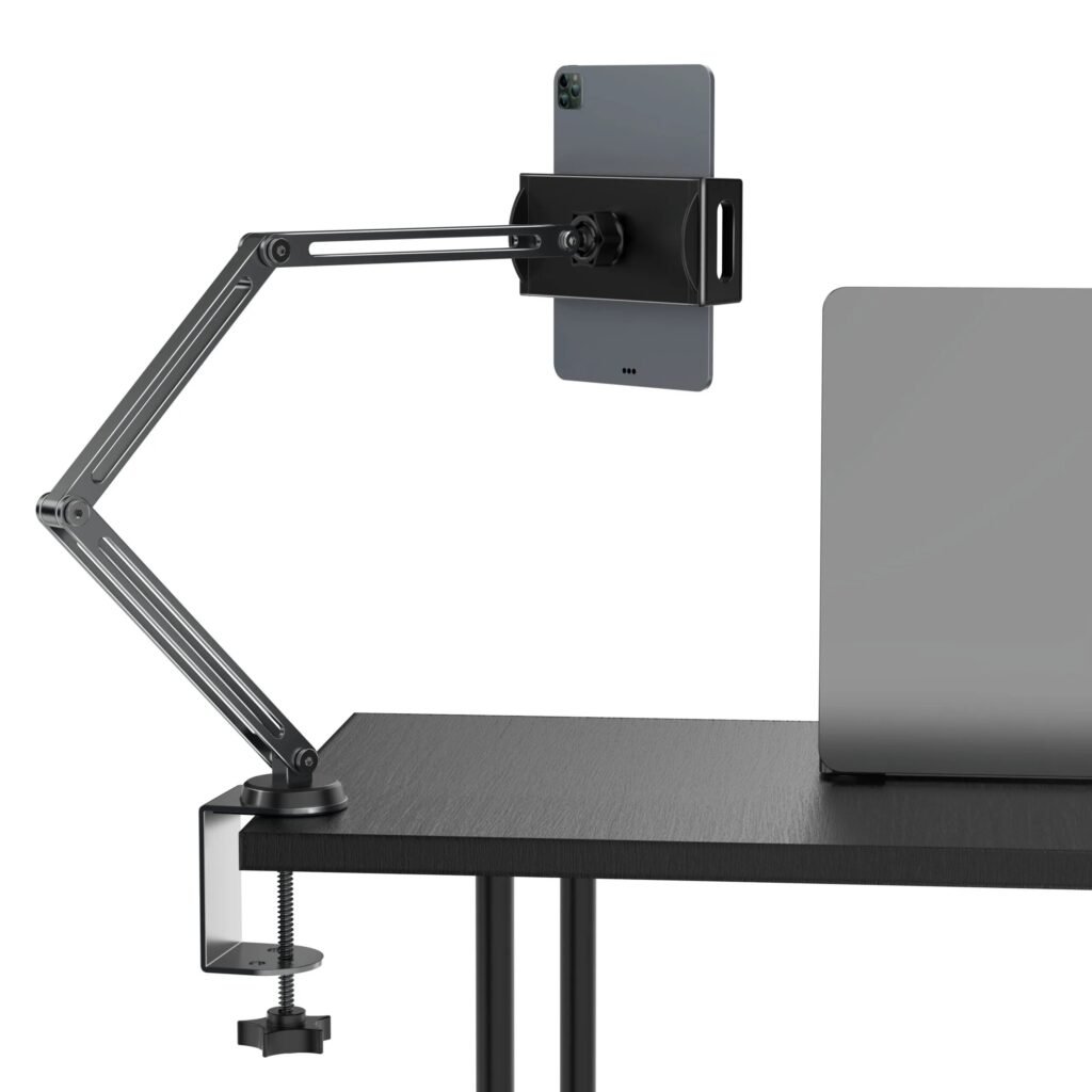 Suporte De Mesa Tablet Hrebos Su-262 Pivotarm Articulado Preto