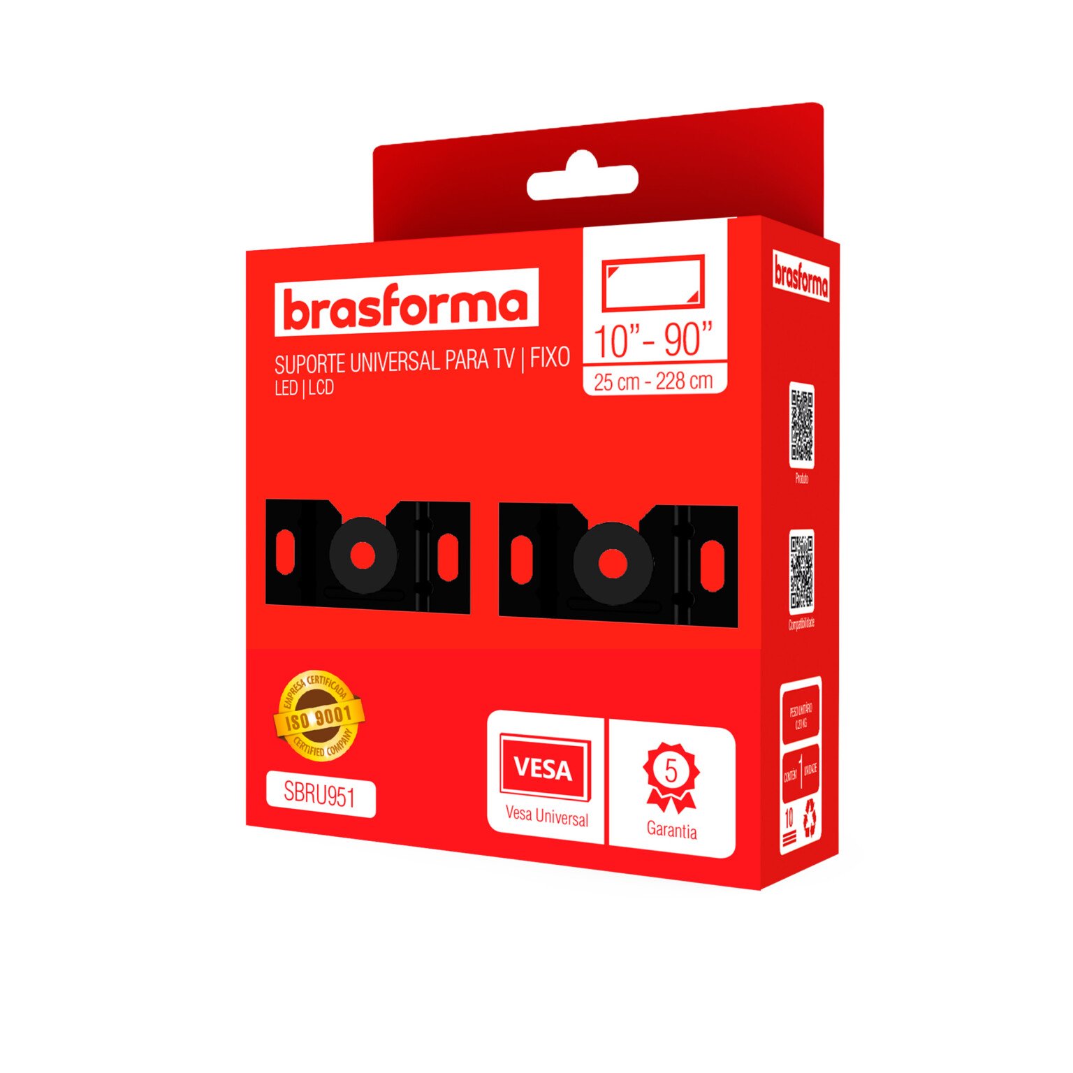 Suporte Para Smartv Universal Fixo Brasforma Sbru951 10' 90'