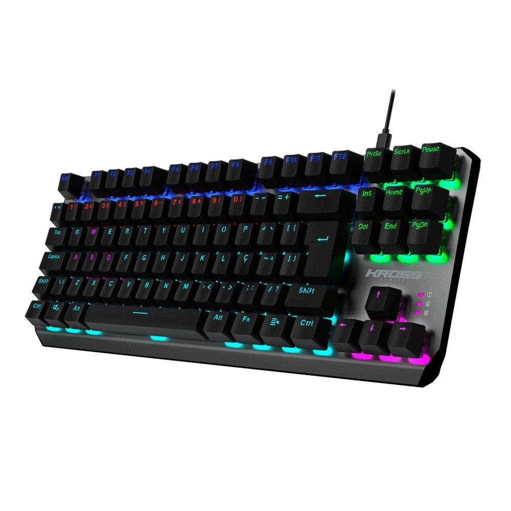 Teclado Com Fio Gamer Kross Randgrid Tkl Mecânico Ke-kg125