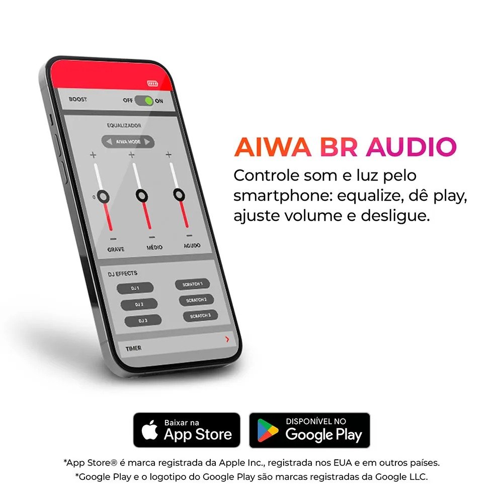 Caixa de Som Bluetooth Aiwa AWS-SP-07-B 7W RMS IPX6 Preta