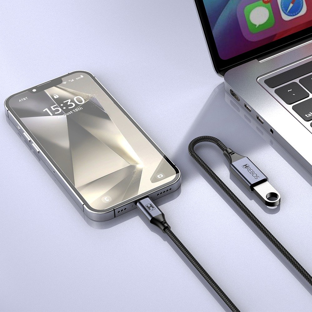 Cabo Extensor Usb-c/usb-a 2m Hrebos Cb-708c Preto