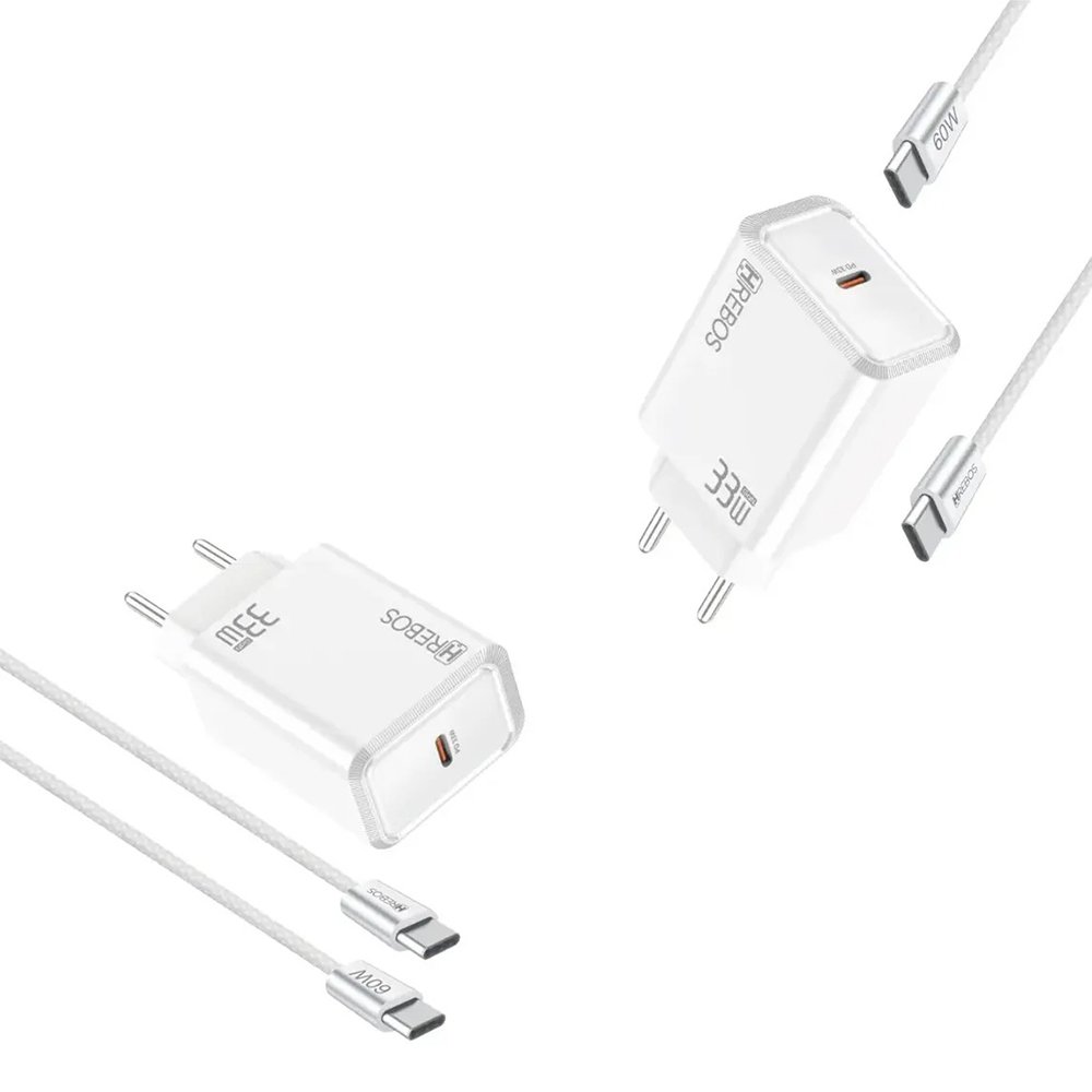 Carregador Smartphone Hrebos Crg-260c Fluxion 33w Cabo Usb-c